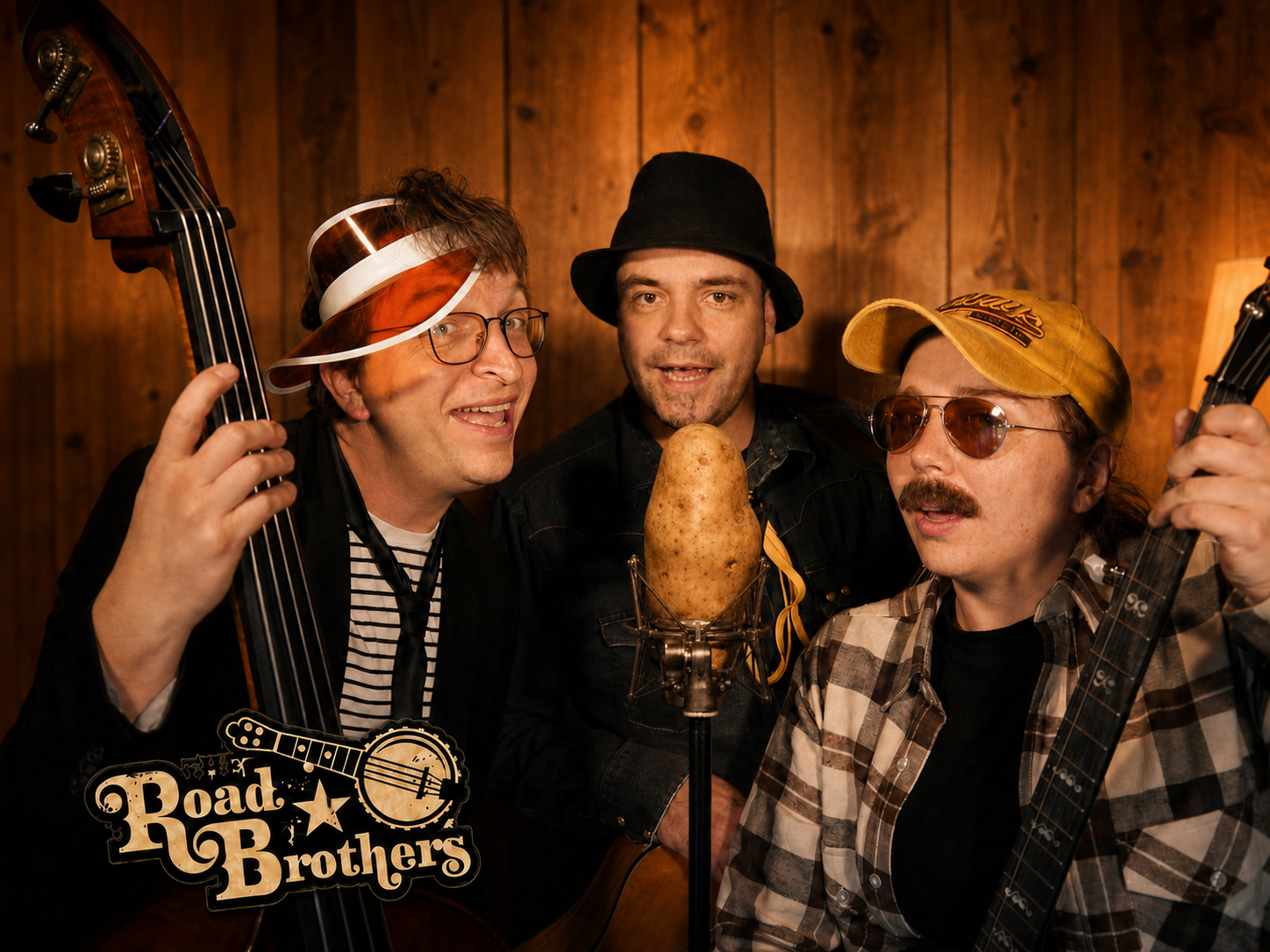 The Road Brothers im warmen Studio
